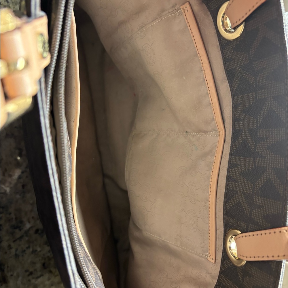 Michael Kors Brown Patterned Tote - image 2